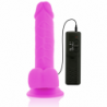 DIVERSIA - DILDO VIBRATORIO FLEXIBLE MORADO 20,5 CM -O- 4,2 CM