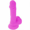DIVERSIA - DILDO VIBRATORIO FLEXIBLE MORADO 20,5 CM -O- 4,2 CM