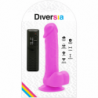 DIVERSIA DILDO FLEXIBLE CON VIBRACION 20.5 CM - LILA