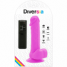 DIVERSIA - DILDO VIBRATORIO FLEXIBLE MORADO 20,5 CM -O- 4,2 CM