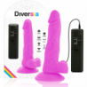 DIVERSIA DILDO FLEXIBLE CON VIBRACIÓN 18 CM - LILA