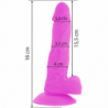 DIVERSIA - DILDO VIBRATORIO FLEXIBLE MORADO 18 CM -O- 4 CM