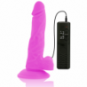 DIVERSIA DILDO FLEXIBLE CON VIBRACIÓN 18 CM - LILA