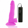 DIVERSIA - DILDO VIBRATORIO FLEXIBLE MORADO 18 CM -O- 4 CM