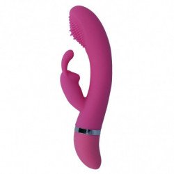 INTENSO - VIBRADOR OSCILANTE SUSY DE SILICONA ROSA CONEJO