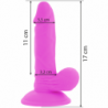 DIVERSIA - DILDO VIBRATORIO FLEXIBLE MORADO 17 CM -O- 3.3 CM