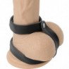 OSCURIDAD - ANILLO AJUSTABLE DE CUERO PARA PENE Y TESTÍCULOS
