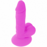DIVERSIA - DILDO VIBRATORIO FLEXIBLE MORADO 17 CM -O- 3.3 CM