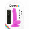 DIVERSIA - DILDO VIBRATORIO FLEXIBLE MORADO 17 CM -O- 3.3 CM
