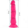 DIVERSIA DILDO FLEXIBLE CON VIBRACION 21 CM - ROSA