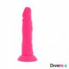 DIVERSIA - DILDO VIBRATORIO FLEXIBLE ROSA 23 CM -O- 4,3 CM