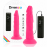 DIVERSIA DILDO FLEXIBLE CON VIBRACION 23 CM - PINK