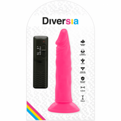 DIVERSIA - DILDO VIBRATORIO FLEXIBLE ROSA 23 CM -O- 4,3 CM