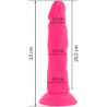 DIVERSIA - DILDO VIBRATORIO FLEXIBLE ROSA 23 CM -O- 4,3 CM