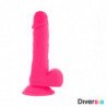 DIVERSIA - DILDO VIBRATORIO FLEXIBLE ROSA 20,5 CM -O- 4,2 CM