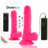 DIVERSIA - DILDO VIBRATORIO FLEXIBLE ROSA 20,5 CM -O- 4,2 CM