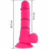 DIVERSIA DILDO FLEXIBLE CON VIBRACION 20.5 CM - ROSA