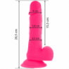 DIVERSIA - DILDO VIBRATORIO FLEXIBLE ROSA 20,5 CM -O- 4,2 CM