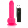 DIVERSIA - DILDO VIBRATORIO FLEXIBLE ROSA 20,5 CM -O- 4,2 CM