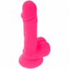 DIVERSIA - DILDO VIBRATORIO FLEXIBLE ROSA 20,5 CM -O- 4,2 CM