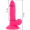 DIVERSIA - DILDO VIBRATORIO FLEXIBLE ROSA 17 CM -O- 3.3 CM