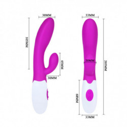 AMOR PRECIOSO - VIBRADOR ALVIS DE FLIRTATION CON ESTIMULADOR DE CLÍTORIS