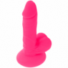 DIVERSIA - DILDO VIBRATORIO FLEXIBLE ROSA 17 CM -O- 3.3 CM
