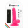 DIVERSIA - DILDO VIBRATORIO FLEXIBLE ROSA 17 CM -O- 3.3 CM