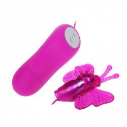 BAILE - VIBRADOR ESTIMULADOR CON FORMA DE MARIPOSA SECRETA Y LINDA 12V