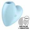 SATISFACTOR - ESTIMULADOR Y VIBRADOR DE PULSO DE AIRE CORAZÓN LINDO AZUL