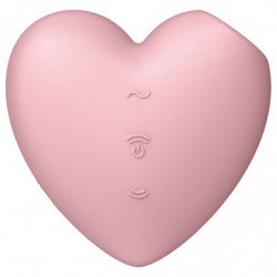 SATISFACTOR - ESTIMULADOR Y VIBRADOR DE PULSO DE AIRE CON FORMA DE CORAZÓN LINDO, ROSA