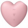 SATISFACTOR - ESTIMULADOR Y VIBRADOR DE PULSO DE AIRE CON FORMA DE CORAZÓN LINDO, ROSA