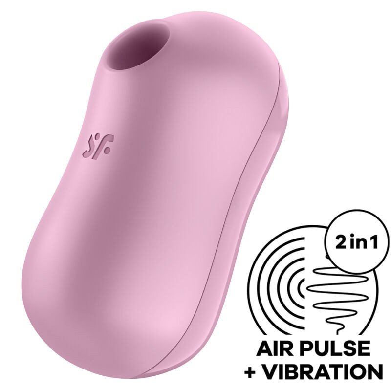 SATISFACTOR - ESTIMULADOR Y VIBRADOR DE PULSO DE AIRE CON COLOR ALGODÓN DE AZÚCAR LILA