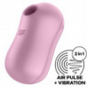 SATISFYER - ESTIMULADOR Y VIBRADOR DE PULSO DE AIRE CON COLOR ALGODÓN DE AZÚCAR LILA