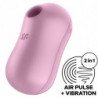 SATISFACTOR - ESTIMULADOR Y VIBRADOR DE PULSO DE AIRE CON COLOR ALGODÓN DE AZÚCAR LILA