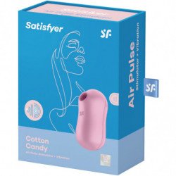 SATISFACTOR - ESTIMULADOR Y VIBRADOR DE PULSO DE AIRE CON COLOR ALGODÓN DE AZÚCAR LILA