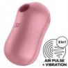 SATISFACTOR - ESTIMULADOR Y VIBRADOR DE PULSO DE AIRE CON SABOR A ALGODÓN DE AZÚCAR, ROSA