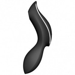SATISFACTOR - CURVY TRINITY 2 VIBRADOR DE PULSO DE AIRE NEGRO