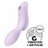 SATISFACTOR - CURVY TRINITY 2 VIBRADOR DE PULSO DE AIRE MORADO