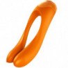 SATISFACTOR - VIBRADOR DE DEDO CON FORMA DE BASTÓN DE CARAMELO NARANJA