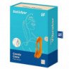 SATISFACTOR - VIBRADOR DE DEDO CON FORMA DE BASTÓN DE CARAMELO NARANJA