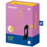 SATISFACTOR - VIBRADOR DE DEDO CON FORMA DE BASTÓN DE CARAMELO NEGRO