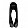 SATISFACTOR - VIBRADOR DE DEDO CON FORMA DE BASTÓN DE CARAMELO NEGRO