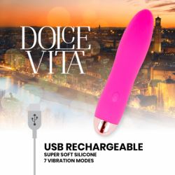 DOLCE VITA - VIBRADOR RECARGABLE FOUR PINK 7 VELOCIDADES