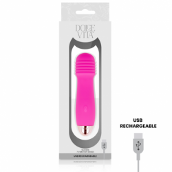 DOLCE VITA - VIBRADOR RECARGABLE TRES ROSAS 7 VELOCIDADES