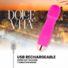 DOLCE VITA VIBRADOR RECARGABLE THREE ROSA 7 VELOCIDADES
