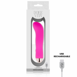 DOLCE VITA VIBRADOR RECARGABLE TWO ROSA 7 VELOCIDADES