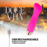 DOLCE VITA - VIBRADOR RECARGABLE ROSA DE 7 VELOCIDADES
