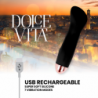 DOLCE VITA - VIBRADOR RECARGABLE ONE NEGRO DE 7 VELOCIDADES