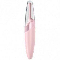 SATISFACTOR - VIBRADOR DE CLÍTORIS ROSA CON PUNTA GIRATORIA
